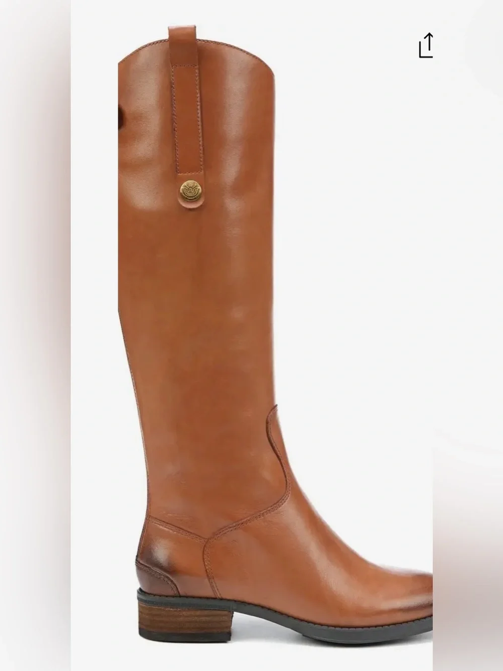 Sam Edelman Over-the-Knee Leather Riding Boots - Cognac